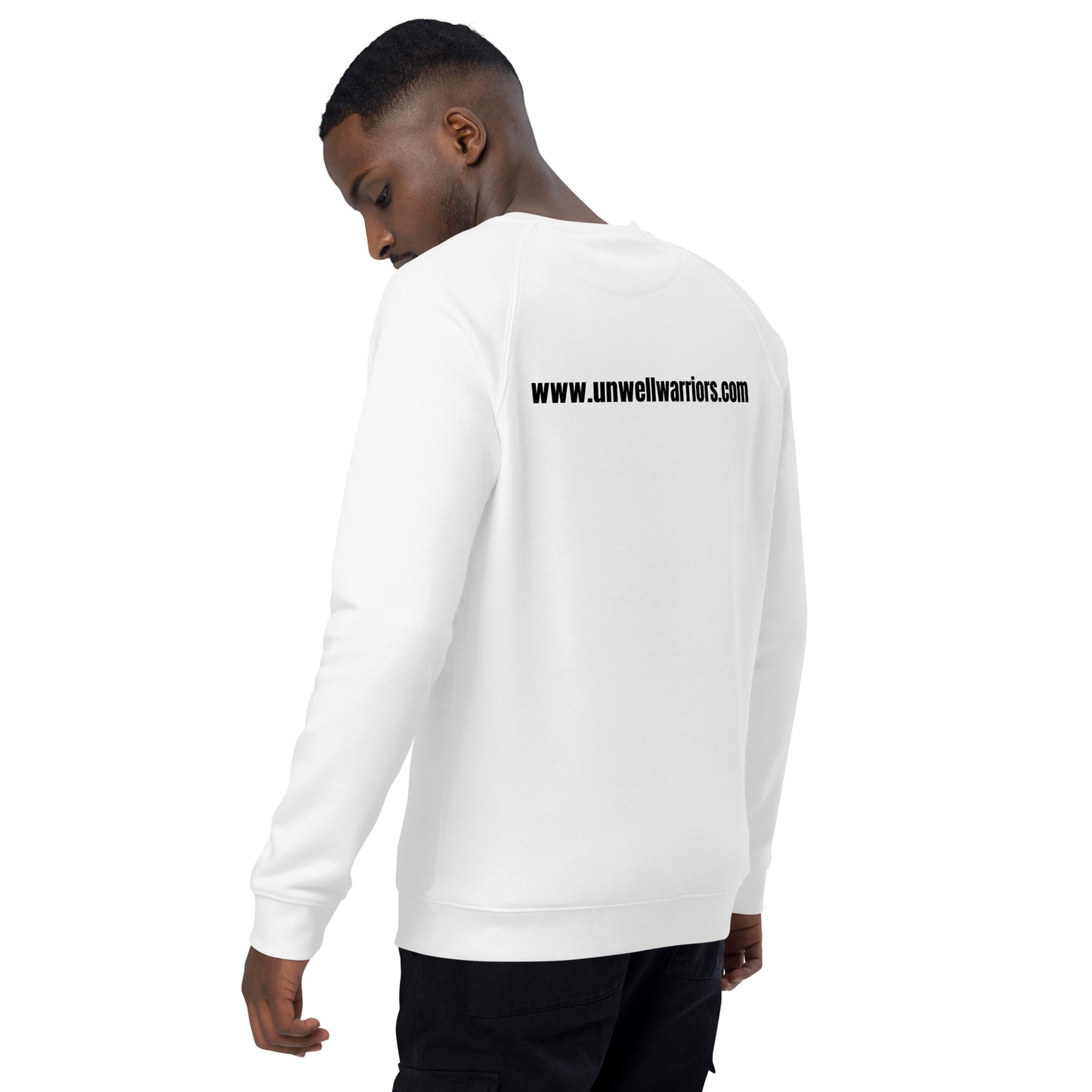 'Choosing Faith Over Fear' Unisex organic raglan sweatshirt