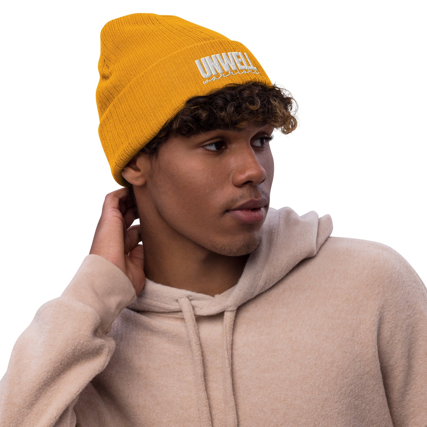 'Unwell Warriors' Ribbed knit beanie