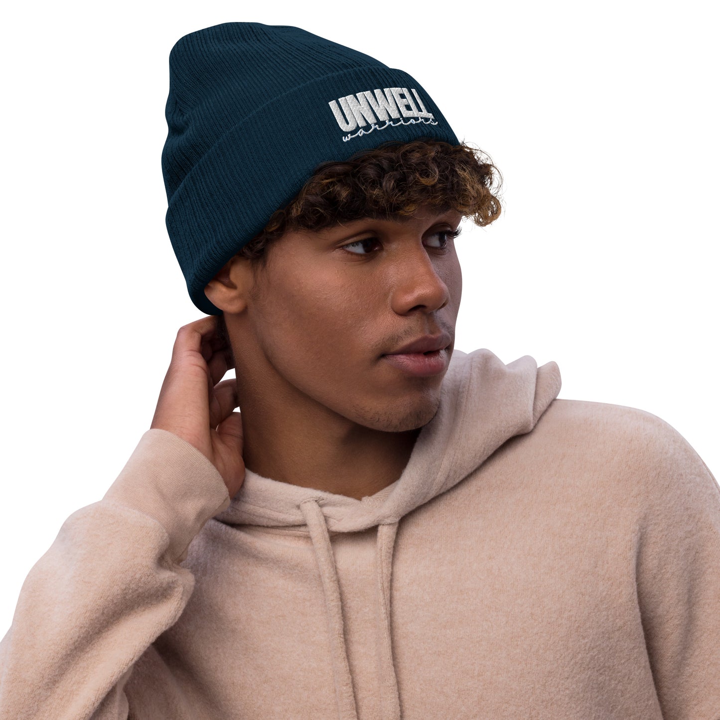 'Unwell Warriors' Ribbed knit beanie