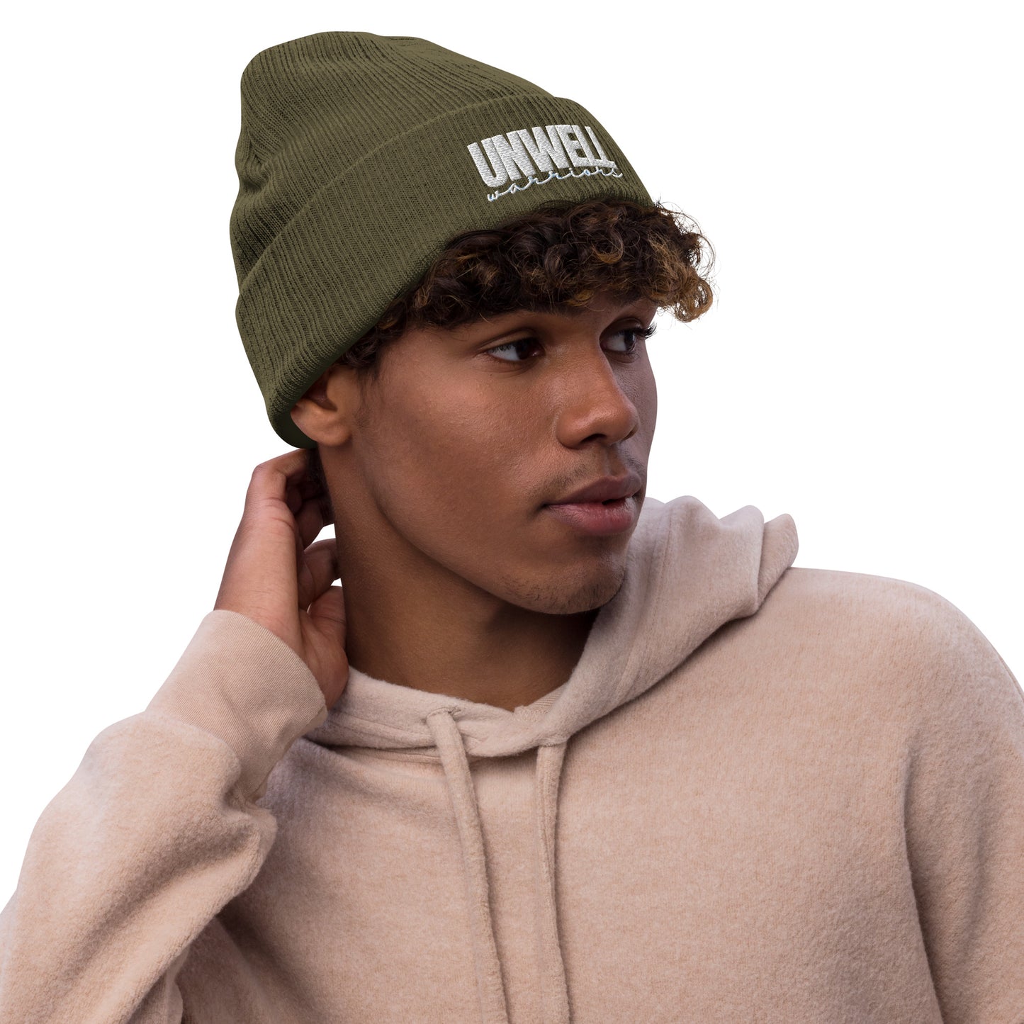 'Unwell Warriors' Ribbed knit beanie